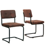 KAYELLES Chaise Design SAFI Lot de 2 (Marron)