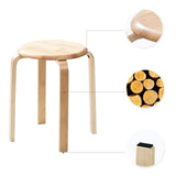 IBUYKE Chaise Salle à Manger/Tabourets de Bar Empilables en Bois Massif Sièges Lisses pour Salon, Cuisine, Bistrot pour Salon, Cuisine, Bistrot Couleur Bois RF-752-4