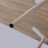 eSituro Table d'Ordinateur Table de Bureau en Bois avec 2 tiroirs,Design Scandinave,SCD0017,Chêne