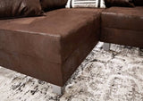 MASSIVMOEBEL24.DE Canapé d'angle (Marron) - Inspiration Vintage - Maia