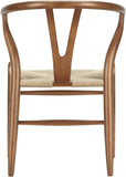 AMAZWI Moderne Chaise Salle Manger Bois Naturel, Réplique Chaise Wishbone, Chaise Latérale Élégante Chaises à Manger