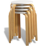 vidaXL 4X Tabourets Empilables Bois Cintré Chaise Siège Bar Maison Intérieur