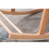 Rocking Chair Relax Chair Fauteuil Lounge Chair Fauteuil Relaxant en Lin/Cuir avec SièGe Rembourré Confortable, Taille: 54x85x110cm