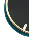 Suhu Pouf Tabouret Velours Coiffeuse Repose Pied Rond de Salon Design Chaise Moderne Siège Vintage Deco Bas en Métal Gold Vert