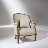Robin des bois - Fauteuil bergère Victor, Lin, Patine Bois Naturel