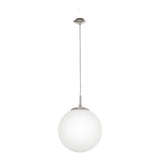 Eglo 85263 Suspension Rondo Nickel mat avec verre opale/mat, diamètre 30 cm