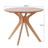 Table D'appoint En Bois Massif, Bloc De Construction Tribal En Bois Massif, Table À Manger Ronde, Petit Appartement Simple, Table Ronde Moderne, Table De Négociation Pour Les Loisirs (taille: 75 * 90c