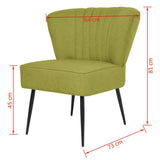 vidaXL Chaise de Cocktail Chaise pour Salon Séjour Bureau Fauteuil Vert