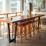 Zplyer Tabouret De Bar en Bois Métal Tabouret De Bar pour Les Cuisines Et Les Maisons Tabouret De Bar en Bois Massif B_75Cm