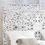 Loberon Lit Drôme - manguier - H/L/P env. 150/210 / 185 cm - Blanc Vieilli