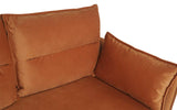 BHDesign Paul - Fauteuil Moderne Confortable - Velours - Coloris Camel