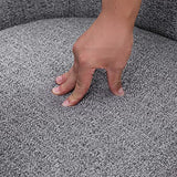 HOMCOM Lot de 2 chaises de Salle à Manger en Tissu et piètement Acier - Assise enveloppante - Gris foncé