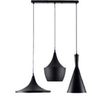 LightInTheBox Plafonnier à 3 Suspensions en Aluminium Noir Style Industriel Montage Encastré au Plafond pour Salle à manger, Chambre à coucher Eclairage de Lustres Suspendus sans Ampoule E26 / E27 Max 60W[Classe énergétique A]