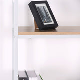WOLTU TSB09hei Bureau d'ordinateur table de bureau à domicile station de travail en bois et acier,environ 120x60x140cm,Chêne clair+Blanc