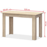 Tidyard 3 pcs Mobilier de Salle à Manger | Table a Manger | Mobilier de Cuisine | Table de Cuisine avec 1 Table et 2 Bancs Aggloméré Chêne