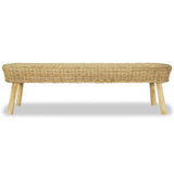 Festnight Banc de Jardin Banc d'entrée Meuble Décoration 160 x 35 x 45 cm en Rotin naturel