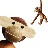 N / B Décoration de la Maison de Singe en Teck, Singe Suspendu en Bois, Statue d'animal Danois, Cadeau d'anniversaire Artisanal pour la Maison, Le Bureau, la décoration Murale