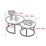HANSHAN Table d'appoint Table Gigogne, Tables Basses