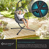 KESSER® Fauteuil Suspendu Effet Jungle avec Structure en Acier | Panier Suspendu avec Grand Coussin + Fixation pour Plafond | Balançoire Suspendue | pour intérieur et extérieur