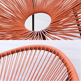 Alice's Garden Fauteuil Acapulco Forme d'oeuf - Terra Cotta - Fauteuil 4 Pieds Design rétro, Cordage Plastique, intérieur/extérieur