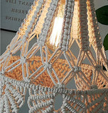 Plafond Pendentif Gland Abat-Jour Style Pastorale Fille Chambre Luminaire Cordon en Coton Tissu en Macramé Décoration Suspension Lampe pour Salon Table À Manger Mariage