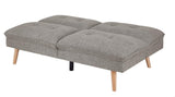 Mobilier Deco Canapé clic clac Design scandinave en Tissu Gris KOZI