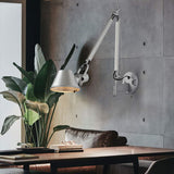 APPLIQUE MURALE INTERIEUR-JBZP ÉOlienne Industrielle Nordique Lampe De Salon Salon Chambre Chevet éTude Pivotante Pliante RéTro Lecture CréAtive Suspension Lampe Murale