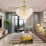 chambre lustres en cristal moderne et minimaliste vie américaine salle à manger lustre éclairage personnalité créative, blanc froid, Dia 80cm