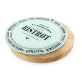 BISTROT KA1634 Planche A Fromage Bois ET Verre ET X3 USTENSILE Coloris ALEATOIRE, Marron, 25,4 x 25,4 x 2,6 cm