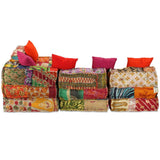 vidaXL Canapé-lit Modulable à 4 places Tissu Patchwork Canapé Convertible