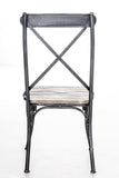 CLP Chaise de Bistro Bromley Chaise Design Industriel - Assise en Bois Piétement en Métal - Idéale pour la Gastronomie - Couleur au Choix : Antique-argenté