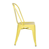SKLUM Chaise LIX Jaune Salle à Manger Cuisine Style Industriel Finition Gloss