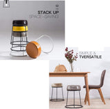 WXF Petit Tabouret Fer Art, Salon De Ménage Chambre Cuir Tabouret en Métal Tabouret Canapé Triangular Support Adulte Banc Tabouret Maquillage (Color : Brown)
