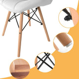 WV LeisureMaster Ensemble de 4 Cecilia Eiffel Millmead inspiré Chaise PU rétro à Manger Chaise Chaise de Bureau Lounge, Papillon Type Dossier Chaise à Manger-Blanc
