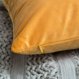 MIULEE Housse de Coussin Décoratif en Velours Taie d'oreiller Deco Chambre Canapé Lot de 2 40x40cm Moutarde