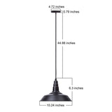 Asvert Lustre Suspension Industrielle Vintage Noir en Métal Lampe Suspendue Eclairage Industriel Intérieur pour Salon Salle à Manger Cuisine Bar Loft