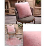 SXYHKJ Housse de Coussin de Canapé en Fausse Fourrure Deluxe Décoratif Maison Chambre Lit Super Doux Peluche Mongolie Taie d'oreiller 45X45cm (Rose, 45x45cm)