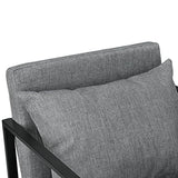 Lot de 2 Fauteuils Design de Salon avec Accoudoirs Siège et Dossier Rembourrré Armature Solide Housse en Polyester 70 x 60 x 60 Gris Foncé