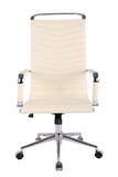 CLP Chaise De Bureau Batley avec roulettes en Similicuir Ou Cuir I Fauteuil Bureau Réglable avec Accoudoirs I Fauteuil De Direction Ergonomique, Couleur:crème, matière:Similicuir
