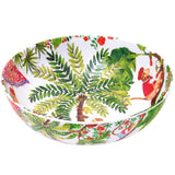 Les Jardins de la Comtesse - Grand Saladier en Mélamine Pure - Singes de Bali - 31 cm - Rouge Corail et Vert - Bol Décoré Intérieur et Extérieur de la Collection de Vaisselle Incassable MelARTmine