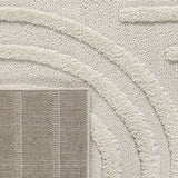 Paco Home Tapis Poils Longs Tapis De Salon Tapis Shaggy Aspect 3D Ethnique Boho Look Vintage Doux, Dimension:80x150 cm, Couleur:Crème 7