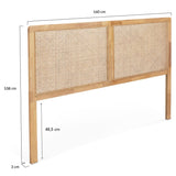 IDMarket - Tête de lit EDHEN cannage et Bois 160 CM