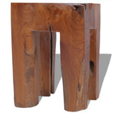Festnight Tabourets en Teck Massif Table d'appoint Nature Marron 30 x 30 x 40 cm