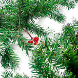 aheadad Guirlande de Noël Artificielle Décorations Noël Guirlande Noël Vert en Rotin Portes Et Fenêtres Pomme Pin Décoration Artificielle Couronne Cheminée Arbre Noël Décoration