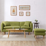 Canapé Paresseux Jambes en bois naturelles démontables de style nordique occasionnel de mode de dos / bras de sofa-lit faciles à se réunir Canapé Pliant Au Sol ( Color : Yellow , Size : Three person )