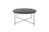 Homexperts Trend Table Basse, Verre, Noir, 70cm Durchmesser