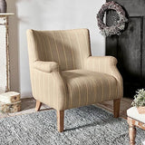 Loberon® Fauteuil Santorin, bois de pin, bois de frêne, mousse, (H x l x P) : env. 89/80/87 cm, lin/marron