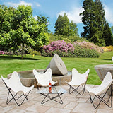 Fauteuil AA Butterfly - Structure Noire (Blanc)