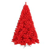 TOPYL 120cm Sapin De Noël Artificiel Prime Charnières Épicéa Complète De L'Arborescence avec Pliable Support Métal, Eco-Amical PVC Ignifuge Vacances Décor-Rouge 4ft(120cm)
