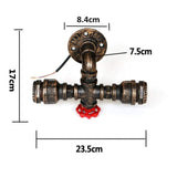 Applique Industrielle Applique Murale Vintage Lampe Industrielle Applique Retro pour Maison de Champagne Café Loft Cuisine Salon et chambre d'hôtel (Métal, bronze, ampoules non comprises)